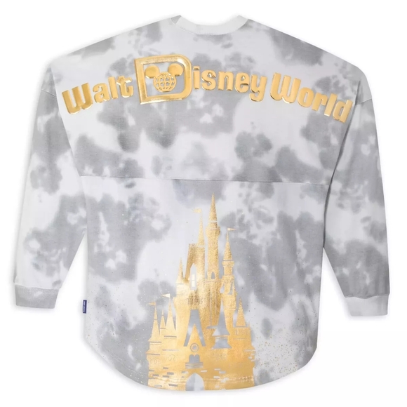 Spirit Jersey Disney World Gray Tie Dye Gold Cinderella Castle, XXL, NWT!! - Picture 1 of 7